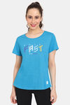 Rosaline Zest Easy Movement Relaxed Top - Enamel Blue — thumbnail 1